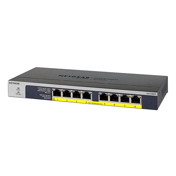 [NETGEAR] 넷기어 GS108PP 8포트 기가비트 PoE/PoE+ 스위칭허브