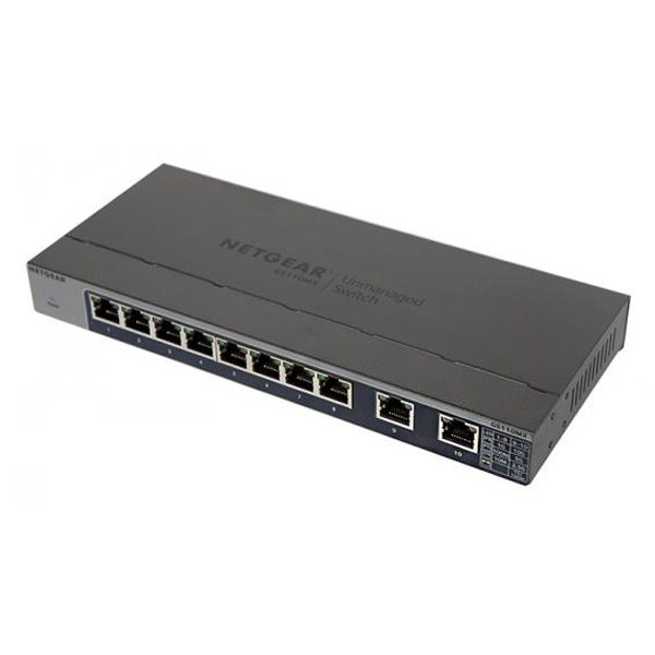 [NETGEAR] 넷기어 GS110EMX 8포트 기가비트 + 2포트 UTP 10G 멀티기가 업링크 스위칭허브