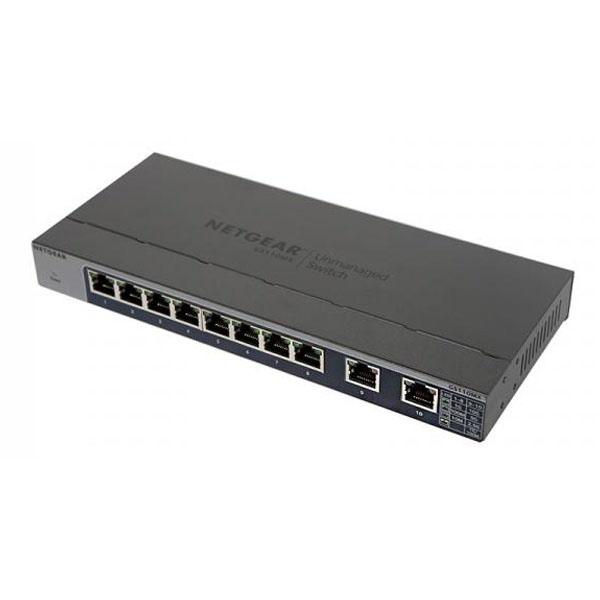 [NETGEAR] 넷기어 GS110MX 8포트 기가비트 + 2포트 UTP 10G 멀티기가 업링크 스위칭허브