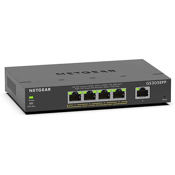 [NETGEAR] 넷기어 GS305EPP 5포트 기가비트 PoE/PoE+ 스위칭허브