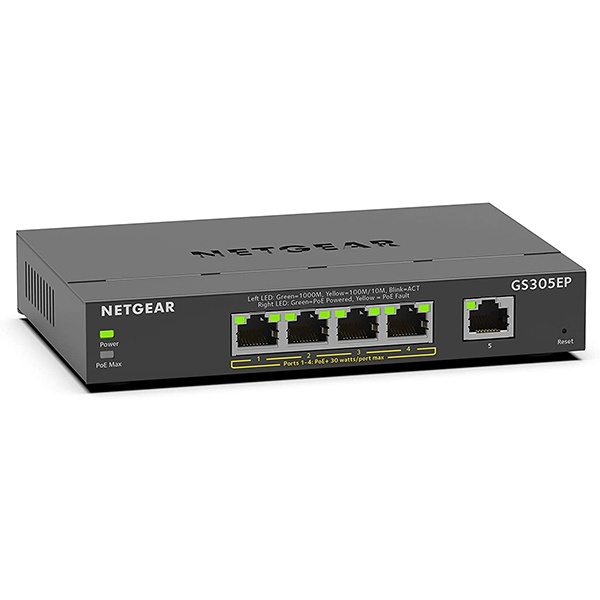 [NETGEAR] 넷기어 GS305EP 5포트 기가비트 PoE/PoE+ 스위칭허브