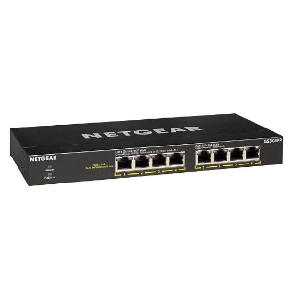 [NETGEAR] 넷기어 GS308PP 8포트 기가비트 PoE/PoE+ 스위칭허브