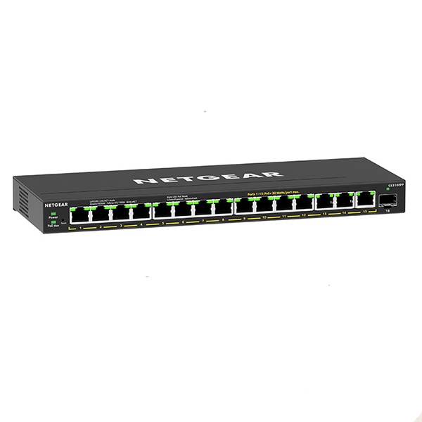 [NETGEAR] 넷기어 GS316EPP 15포트 기가비트 PoE+, 1포트 1G SFP 스위칭허브