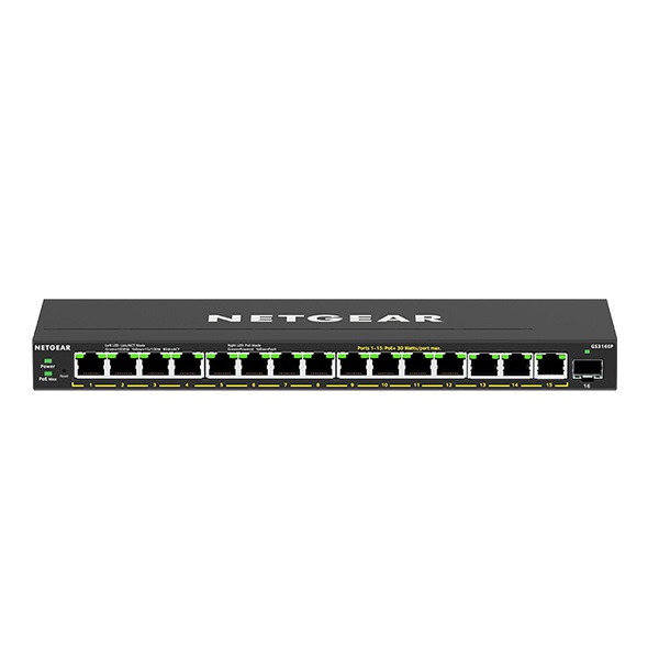 [NETGEAR] 넷기어 GS316EP 15포트 기가비트 PoE+, 1포트 1G SFP 스위칭허브